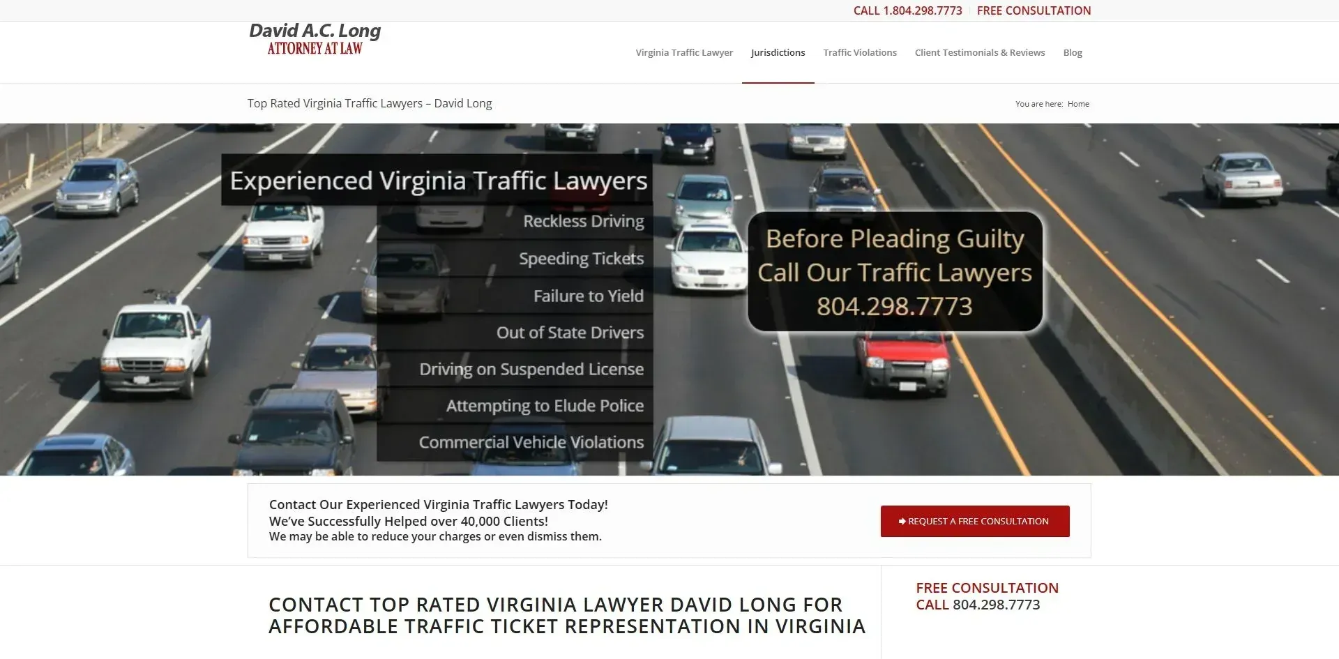 David A.C. Long website screenshot