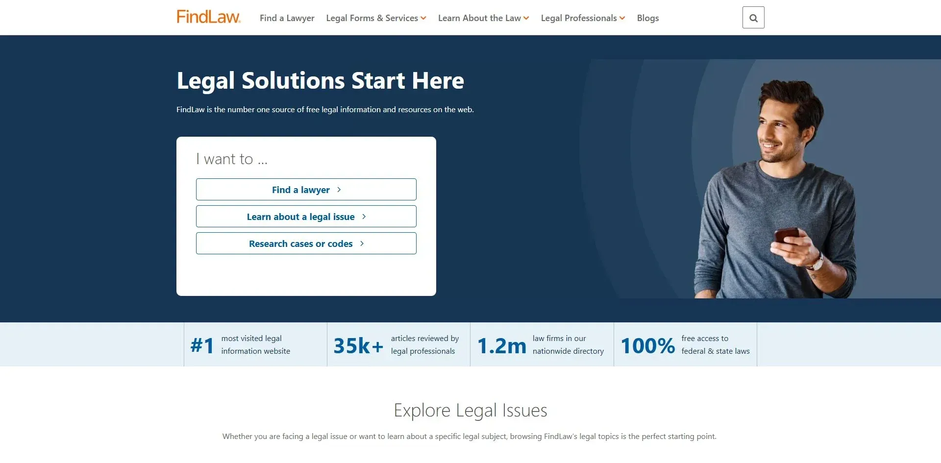 FindLaw website screenshot