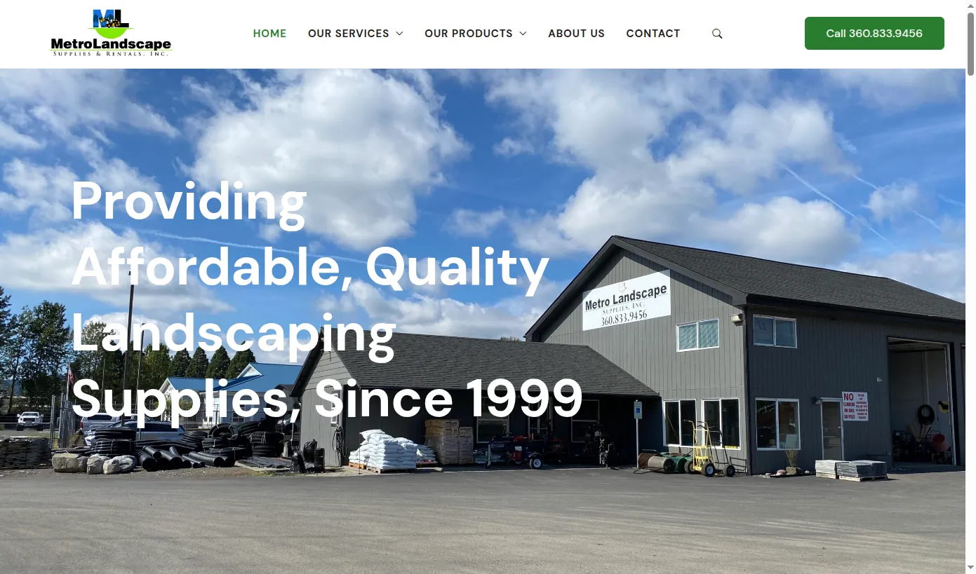 Metro Landscape Supplies website